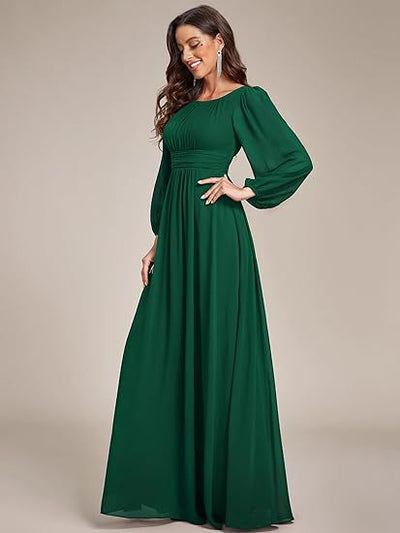 Vestido de Noche Largo en Gasa Elegante para Mujer - Image 28