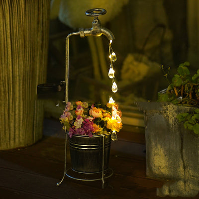 Lámpara Solar Decorativa de Jardín con Diseño de Grifo y Gota de Agua - Image 3