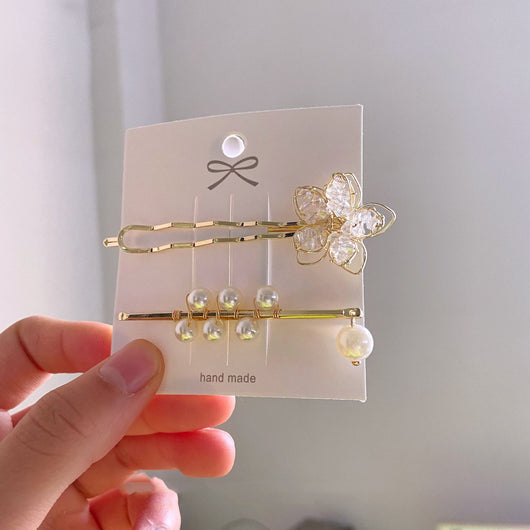 Pasador de Cristal Floral Hecho a Mano Coreano - Image 7