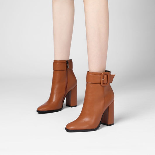Botines de Tacón Grueso para Mujer - Estilo y Comodidad - Image 7