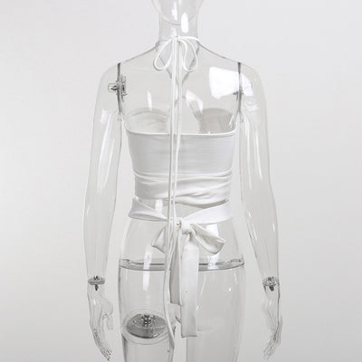 Camiseta Halter Anudada Corta para Verano - Image 15