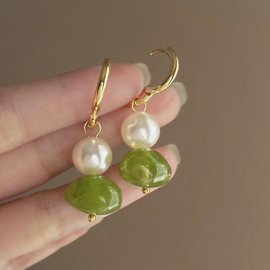 Aretes Geométricos Irregulares Retro Redondos