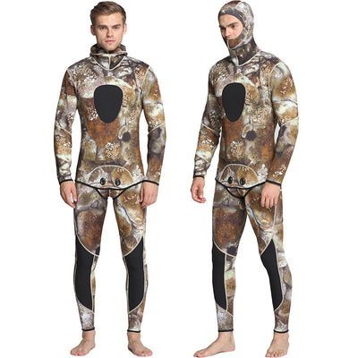 Traje de Neopreno Camuflaje 3MM Dividido - Dos Piezas con Capucha - Image 8