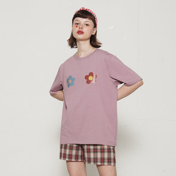 Camiseta Vintage Niña Dos Flores