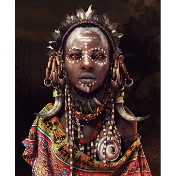 Pintura de Diamantes 5D XXL - Figura Africana