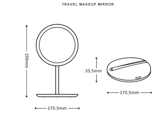 Espejo de Maquillaje LED Plegable con Iluminación Inteligente - Image 7