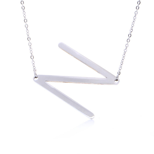 Collar Inicial Acero Inoxidable Chapado en Oro Rosa - Image 68
