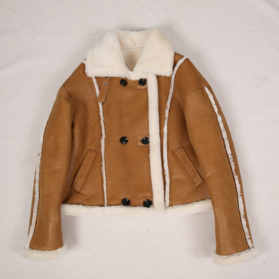 Chaqueta Elegante de Cuello Alto con Detalles de Pelaje para Mujer - Image 18
