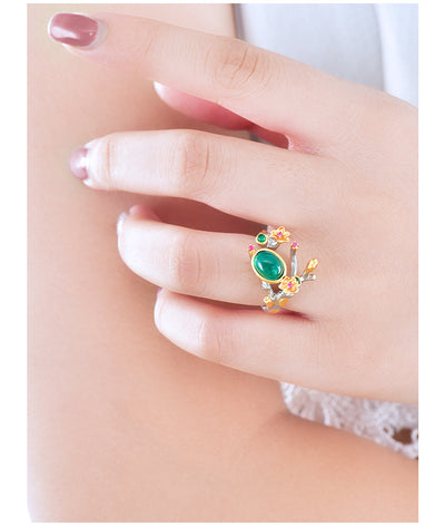 Anillo de Esmeralda en Plata 925 - Diseño Elegante y Sofisticado