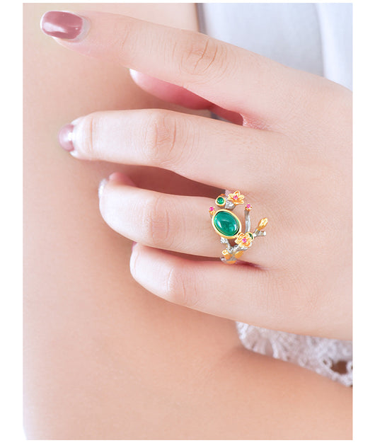 Anillo de Esmeralda en Plata 925 - Diseño Elegante y Sofisticado