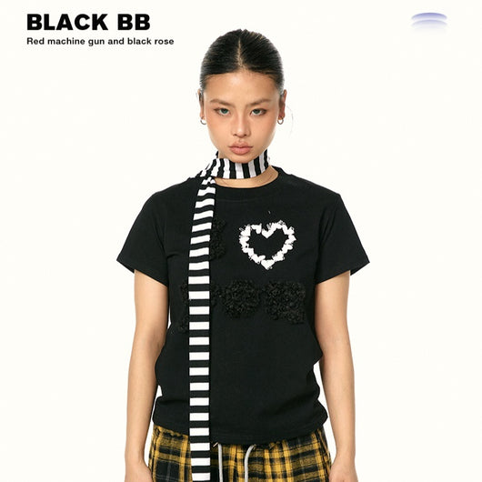 Blusa Casual de Algodón con Bordado de Amor - Image 9
