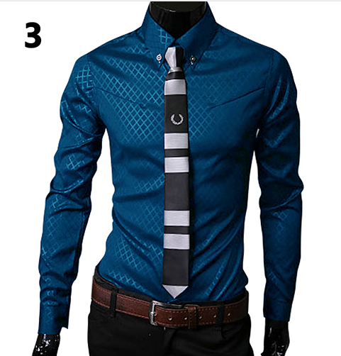 Camisa de Cuadros Oscuros para Hombre - Manga Larga Casual Talla Grande - Image 4