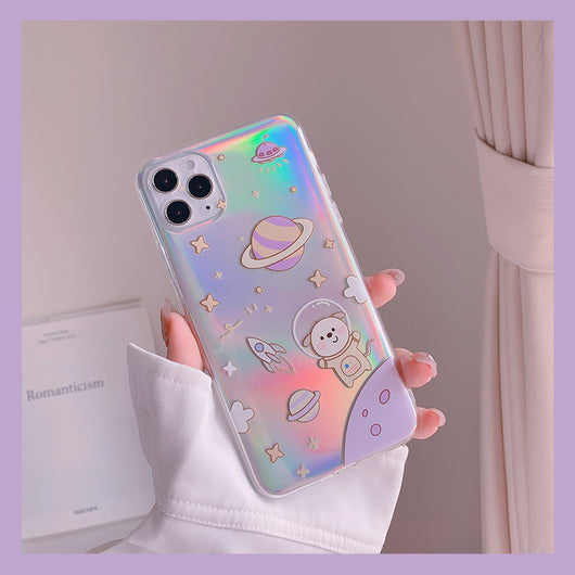 Funda para iPhone con Diseño Láser Perro Espacial - Image 2