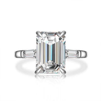 Anillo de Diamante Color G Rectangular con Bisel Chamfranado para Auto - Image 3
