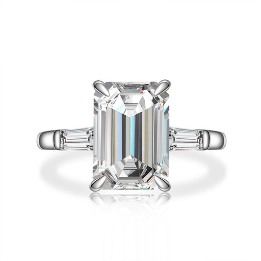 Anillo de Diamante Color G Rectangular con Bisel Chamfranado para Auto - Image 3