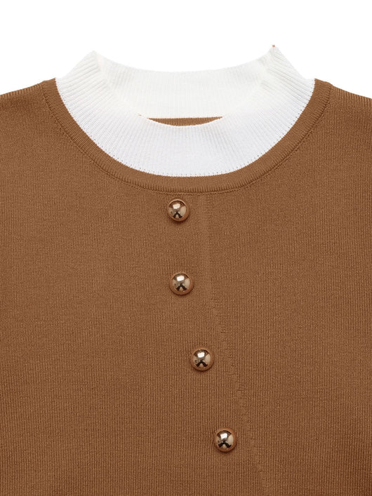Suéter Tejido Slim Fit con Parches de Contraste de Color - Image 12