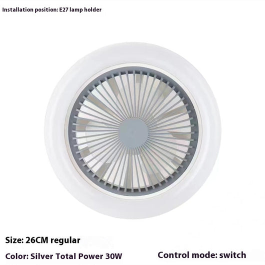 Ventilador LED Inteligente con Control Remoto y Luz Ajustable E27 - Image 7