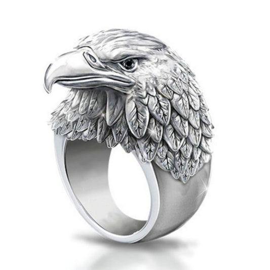 Anillo de Águila Vikingo 3D con Efecto Estereoscópico en Aleación