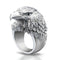 Anillo de Águila Vikingo 3D con Efecto Estereoscópico en Aleación