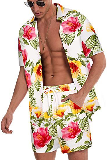 Conjunto de Camisas Estampado Floral Hawaiano para Jóvenes - Image 17