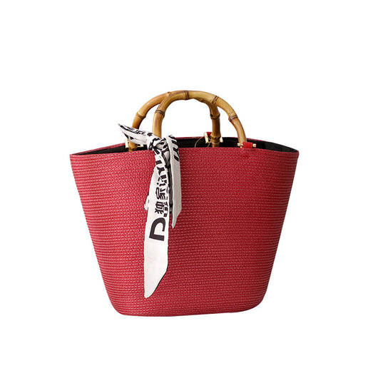 Bolso Tejido de Gran Capacidad con Diseño Artesanal en Paja - Image 7