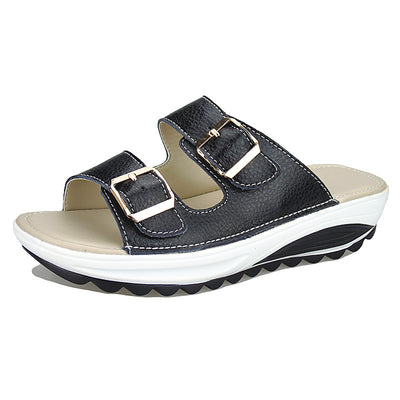 Sandalias de Cuero con Suela Gruesa y Plataforma Cómoda - Image 7