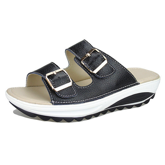 Sandalias de Cuero con Suela Gruesa y Plataforma Cómoda - Image 7
