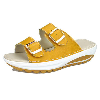 Sandalias de Cuero con Suela Gruesa y Plataforma Cómoda - Image 9