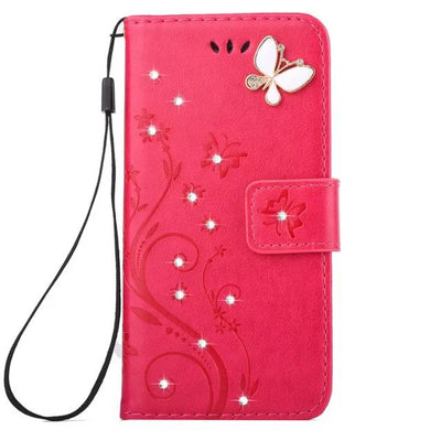 Funda para Apple con Diseño de Mariposa en Relieve y Diamantes - Image 16