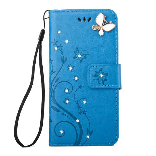 Funda para Apple con Diseño de Mariposa en Relieve y Diamantes - Image 3