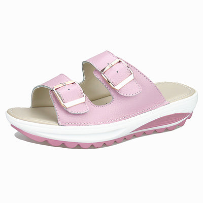 Sandalias de Cuero con Suela Gruesa y Plataforma Cómoda - Image 35