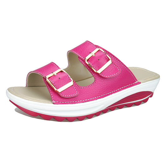 Sandalias de Cuero con Suela Gruesa y Plataforma Cómoda - Image 10