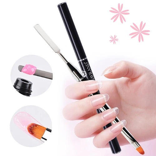 Kit de Gel Acrílico Rápido con Cristal para Uñas