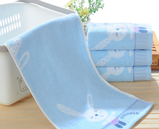 Toalla Facial Infantil de Algodón Puro 32 Hilos - Diseño Conejito - Image 2