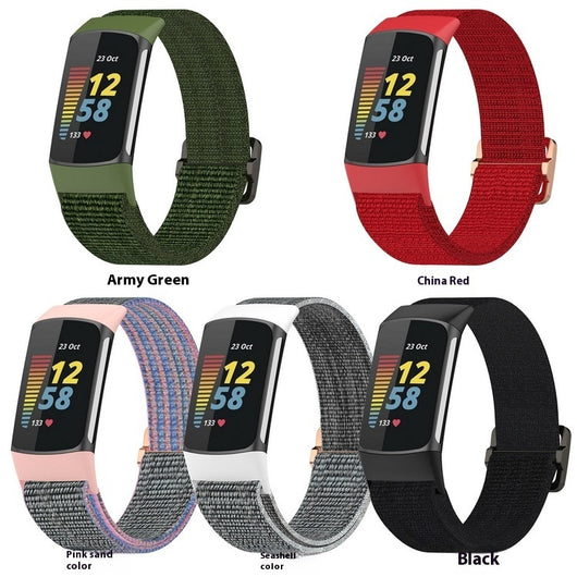 Correa de Reloj Tejida en Nylon Elástico con Concha - Image 2