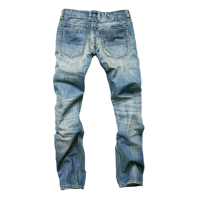 Jeans Azul Claro Slim Recto con Botón - Image 4