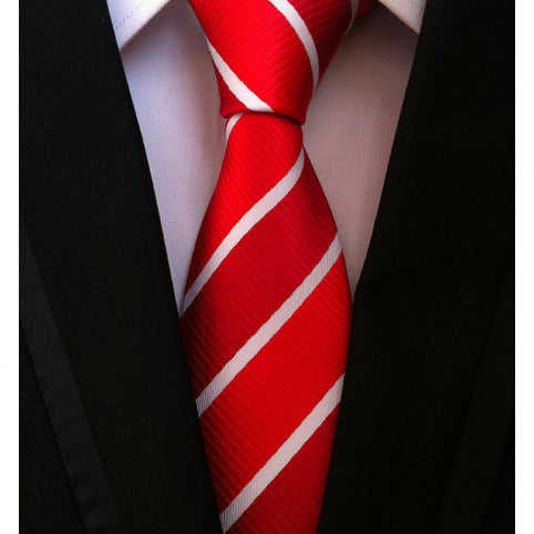 Corbata Ejecutiva de Seda Jacquard a Rayas Grandes - Image 6