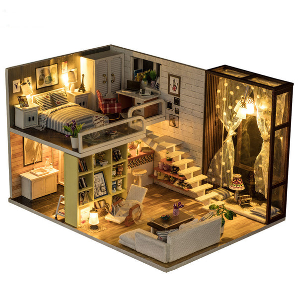 Villa de Puzzle Artesanal - Modelo 3D Creativo