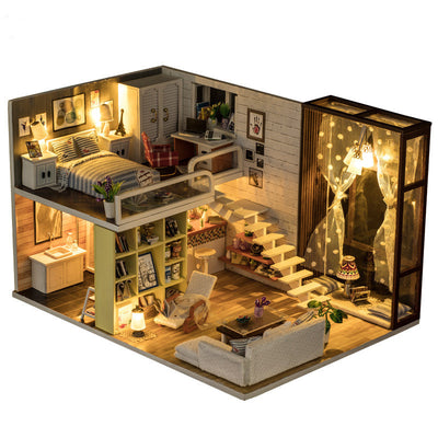 Villa de Puzzle Artesanal - Modelo 3D Creativo