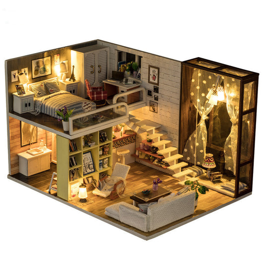 Villa de Puzzle Artesanal - Modelo 3D Creativo
