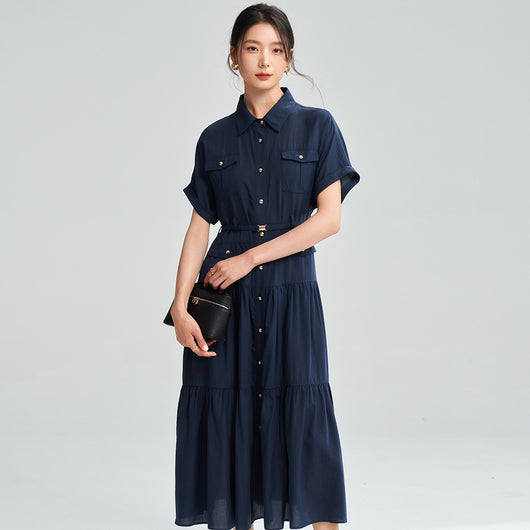 Camisa Clásica de Solapa Doble Pecho con Manga Corta - Image 3