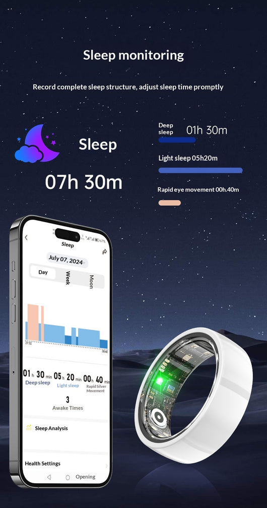 Anillo Inteligente de Monitoreo de Salud - Sueño, Frecuencia Cardíaca y Oxígeno - Image 31