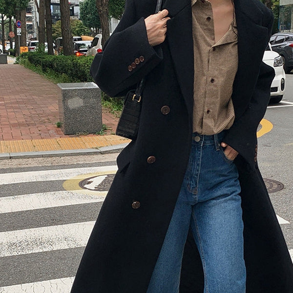 Saco Casual Versátil con Cuello Solapa - Corte Temperamento