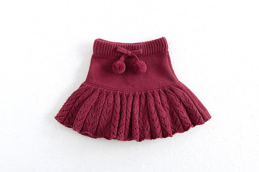 Falda Pantalón Plisada Retro Hueca para Niñas - Image 24
