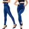 Pantalones Capri Ajustados de Cintura Alta con Detalles Brillantes