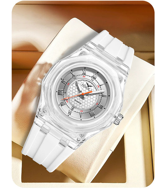 Reloj de Cuarzo con Correa de Silicona Transparente Resistente al Agua - Image 14