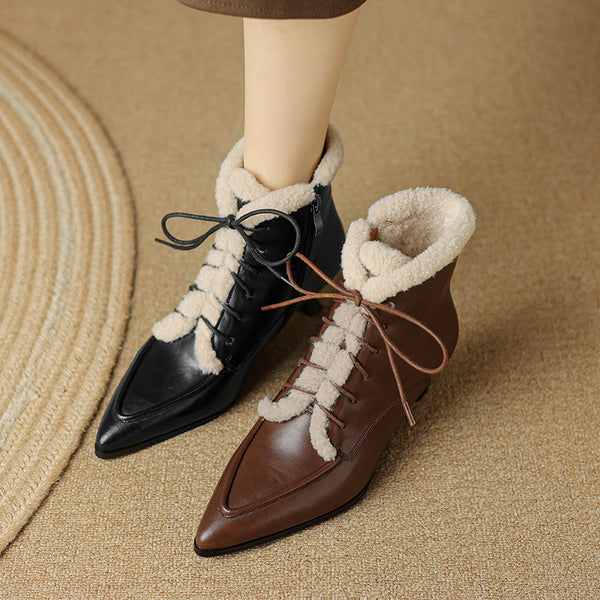 Botas Vintage con Cordones Dr Martens Estilo Francés Tacón Medio