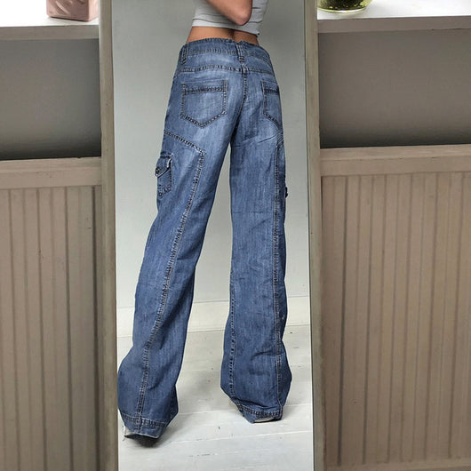Pantalón Recto Ancho de Cintura Alta con Bolsillos - Image 6