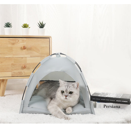 Cama Fresca para Mascotas con Carpa y Cojín Removible - Image 16
