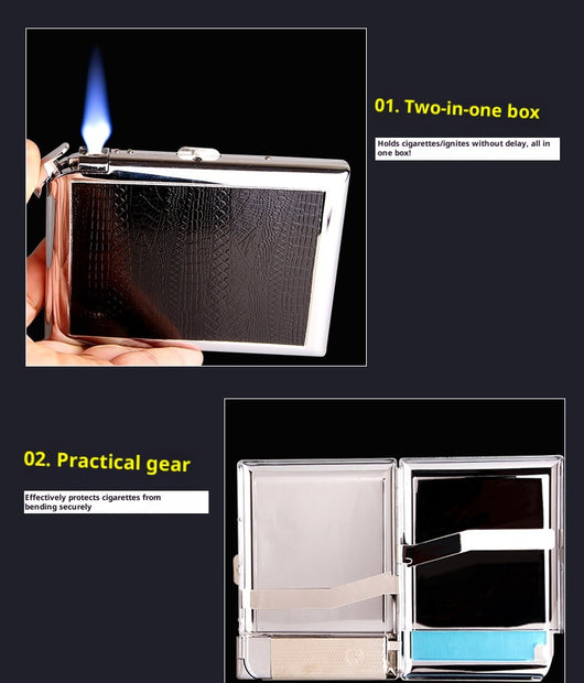 Estuche Premium para Cigarrillos en Cuero con Encendedor Resistente al Viento - Image 17